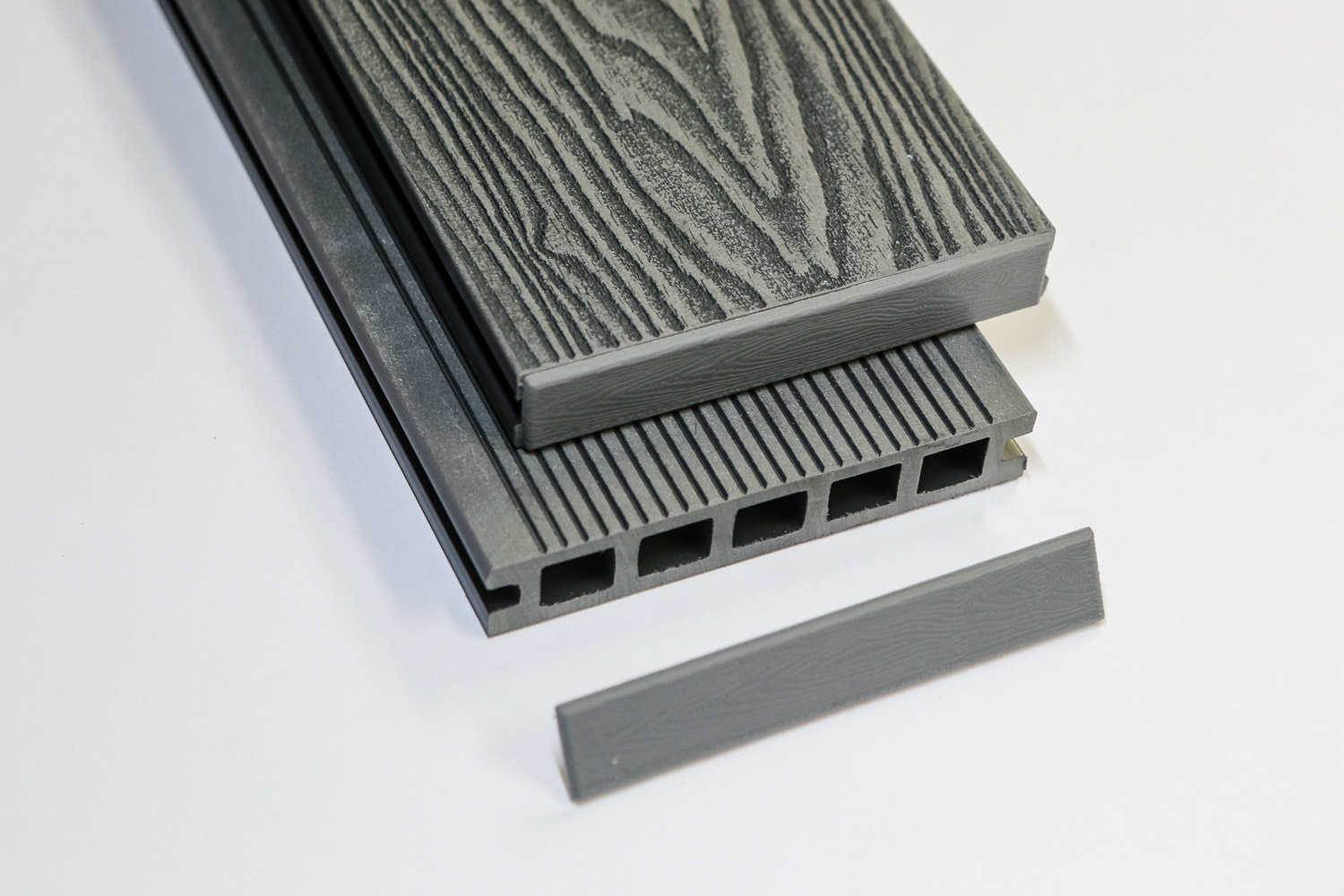 Composite Decking End Caps Charcoal