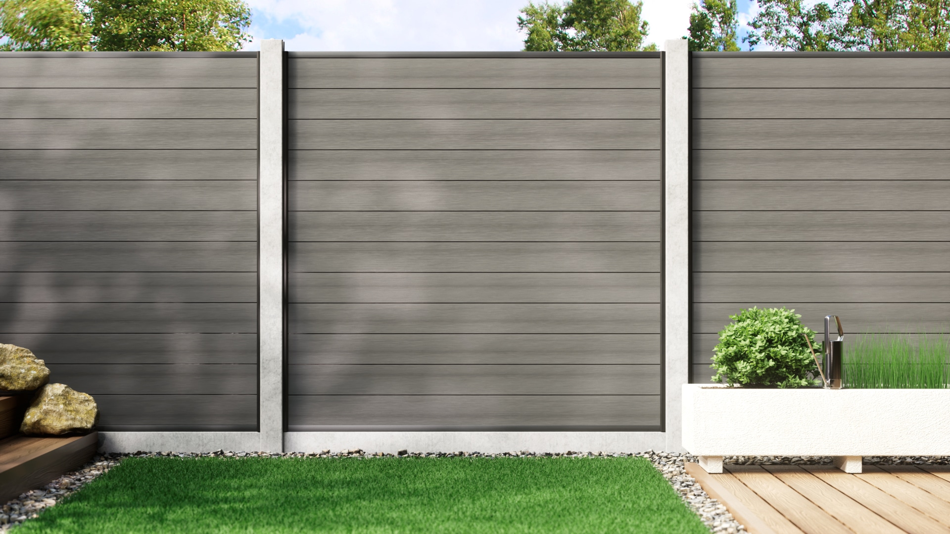 12 Panel Stone Fencing - 1.8m