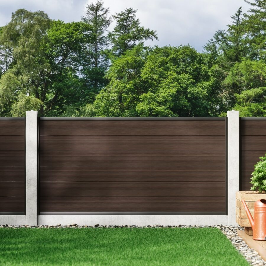 6 Panel Walnut Fencing - 0.9m